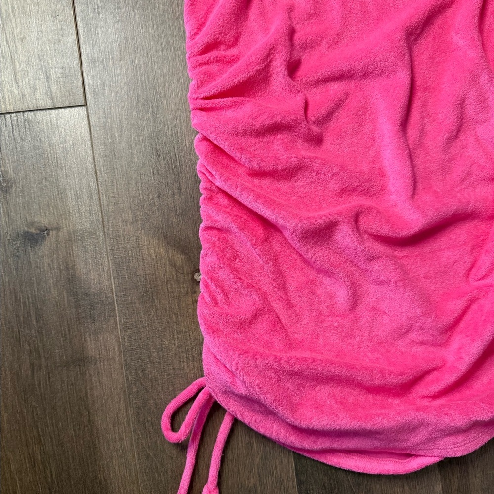 PINK Victoria's Secret Bright Pink Ruched towel dress - Picture 6 of 6